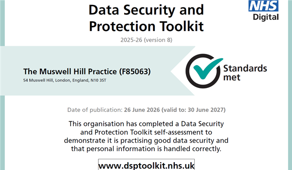 Data Security and Protection Toolkit assessment 25-26